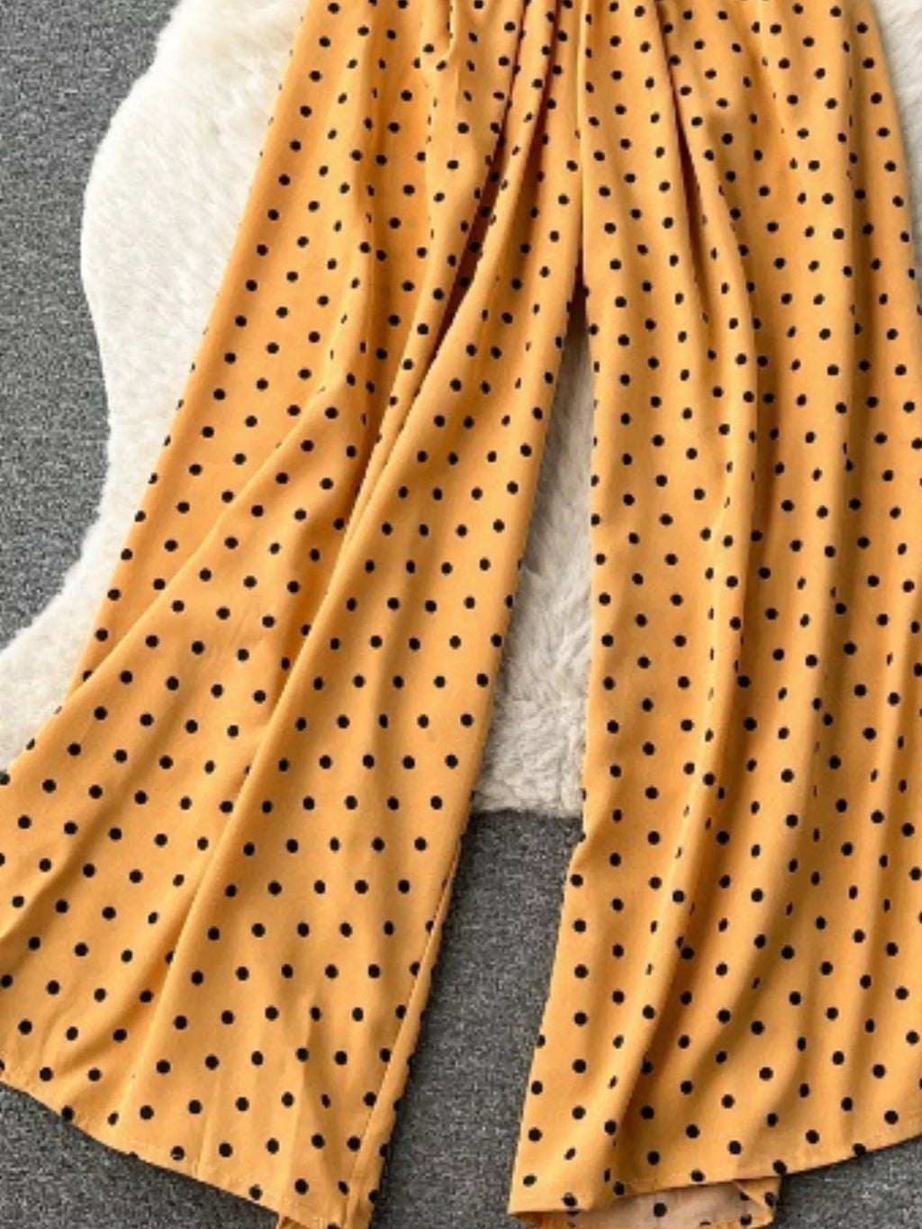 Yellow Floral Print Smocked V-Neck Wide Leg Jumpsuit