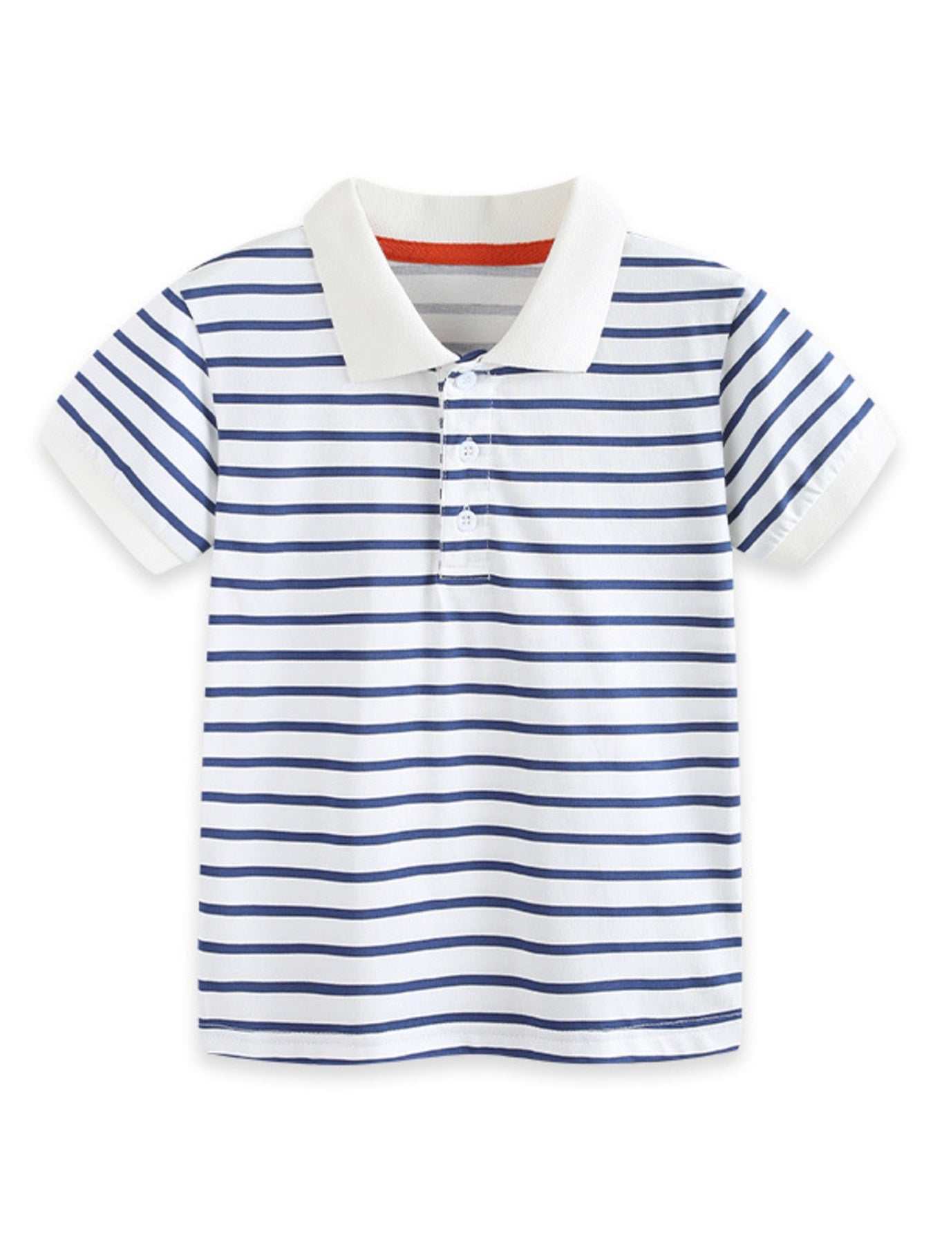 Children's Striped Short Sleeve Polo Shirt