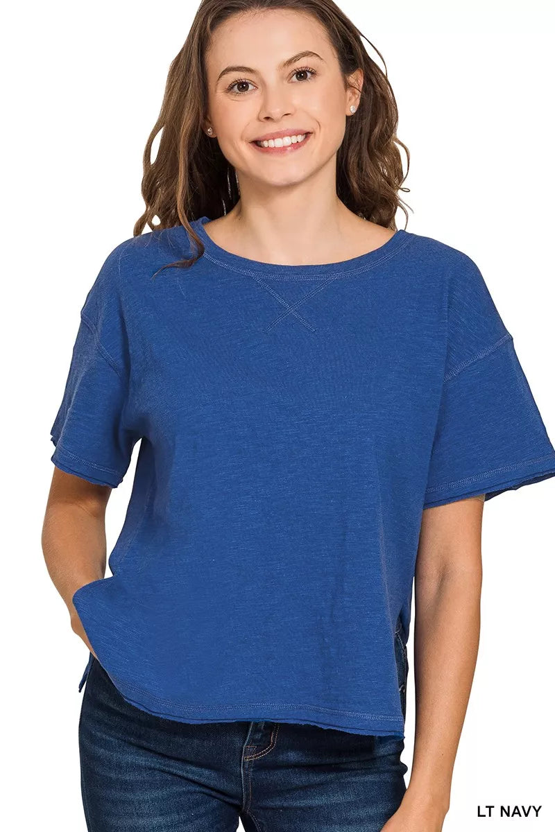 Cotton Slub Short Sleeve Tee - Relaxed Fit