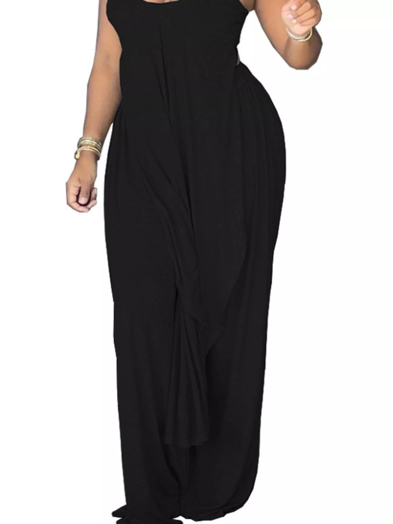 Yellow Asymmetrical Cami Top and Wide Leg Pants Set