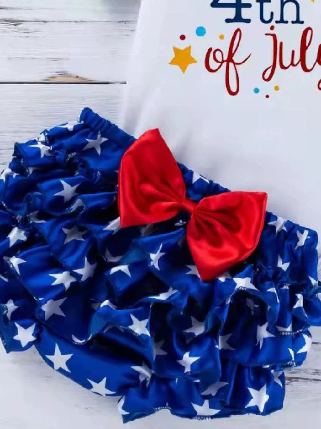 Baby Girls Patriotic Little Miss America 2-Piece Bodysuit Set