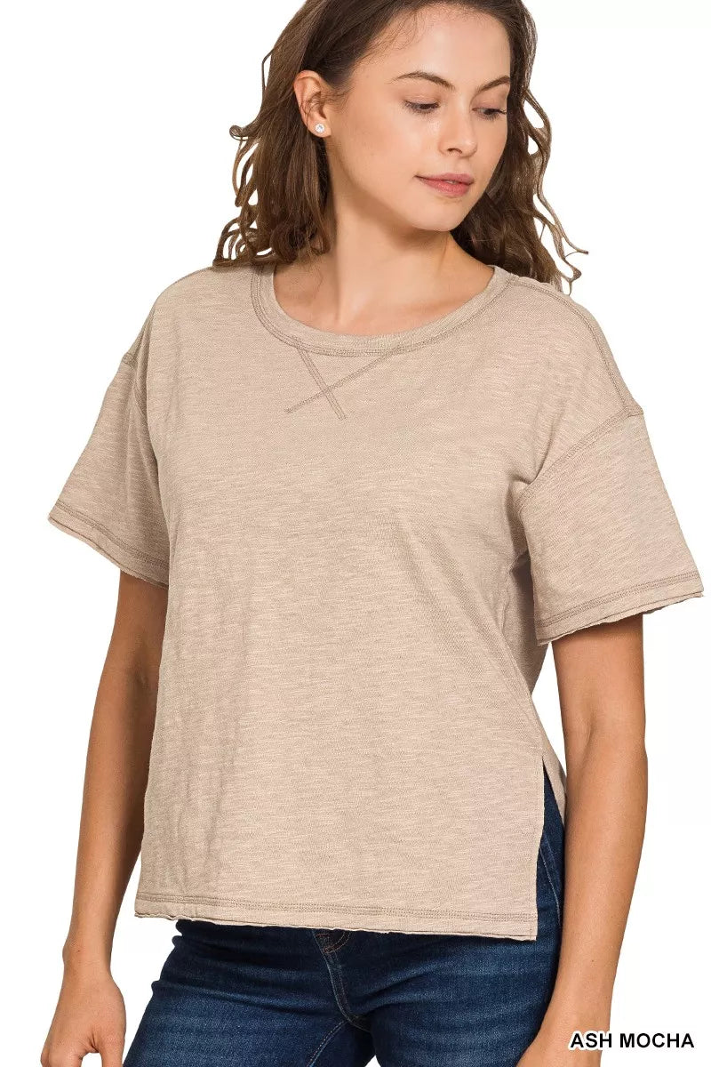 Cotton Slub Short Sleeve Tee - Relaxed Fit