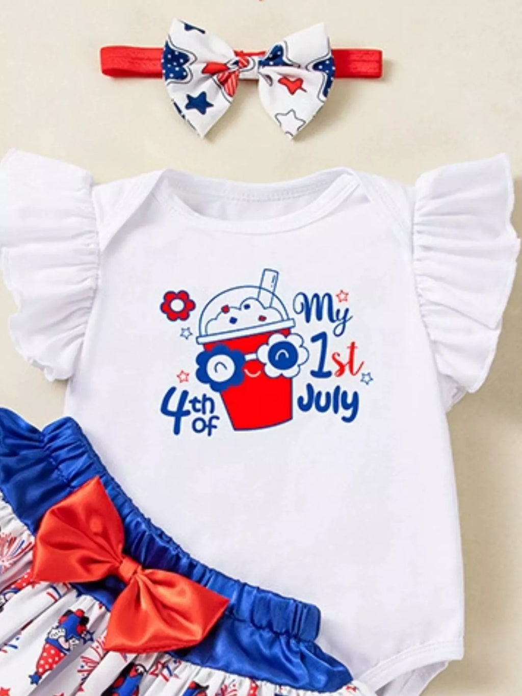 Baby Girls My First 4th of July Outfit Set Patriotic Tutu