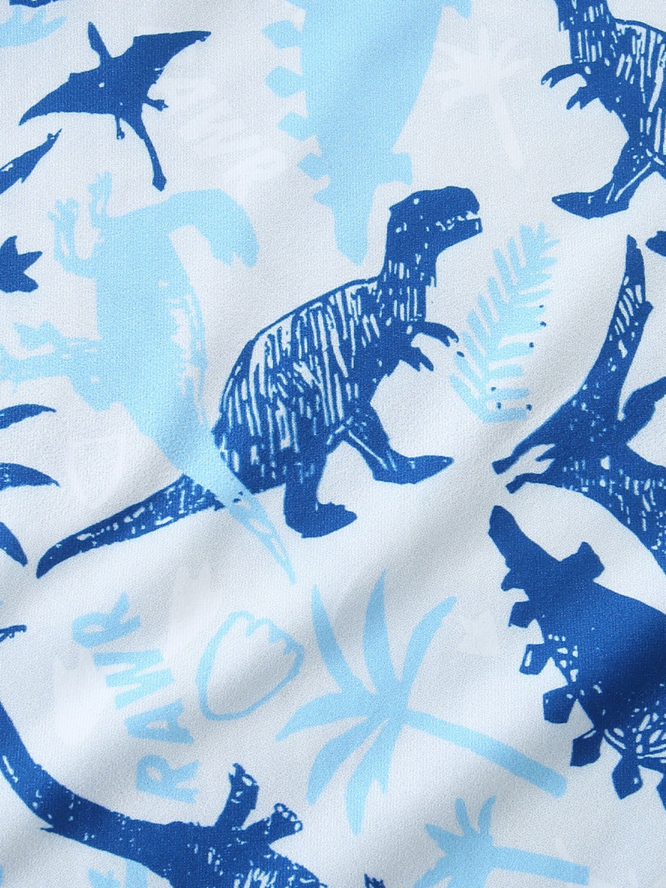 Boys Blue Dinosaur Print Short Sleeve Pajama Set