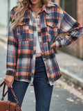 Women's Plaid Button Down Shirt Long Sleeve Casual Top