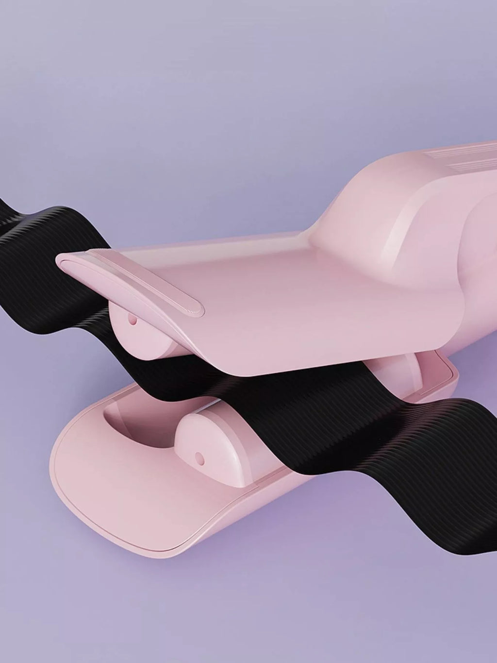 Pink 5-in-1 Ceramic Hair Curling Iron with Negative Ion Tech