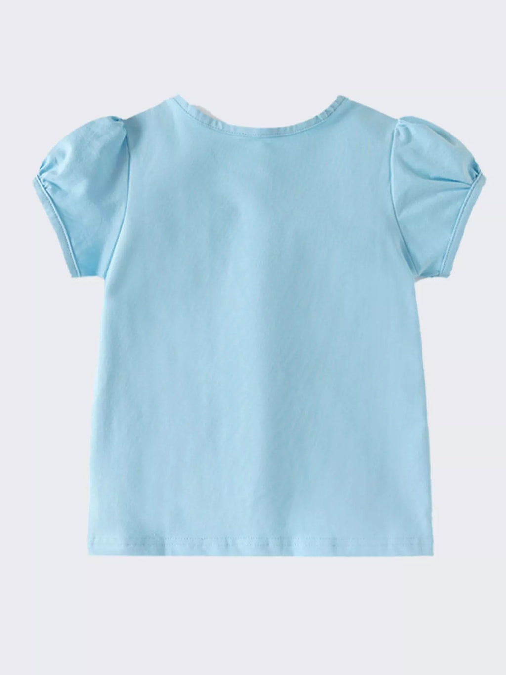Children's Blue Short Sleeve T-Shirt with Puppy Graphic Print