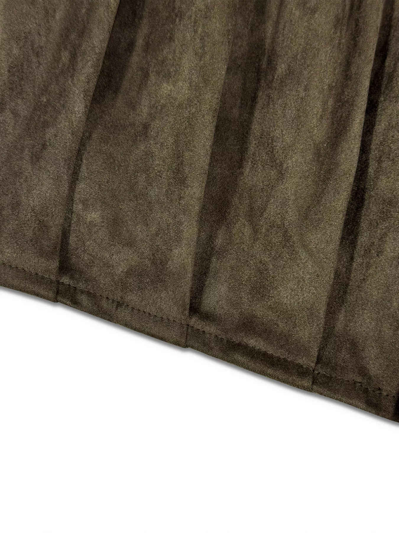 Women's Cropped Olive Green Suede Bomber Jacket