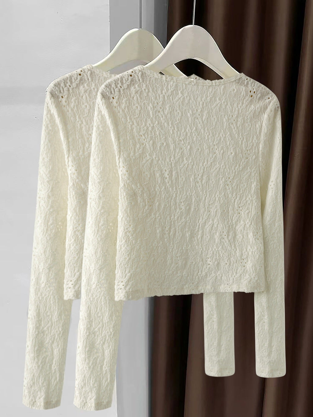 Women's Lightweight Lace Button Up Cardigan Long Sleeve Top