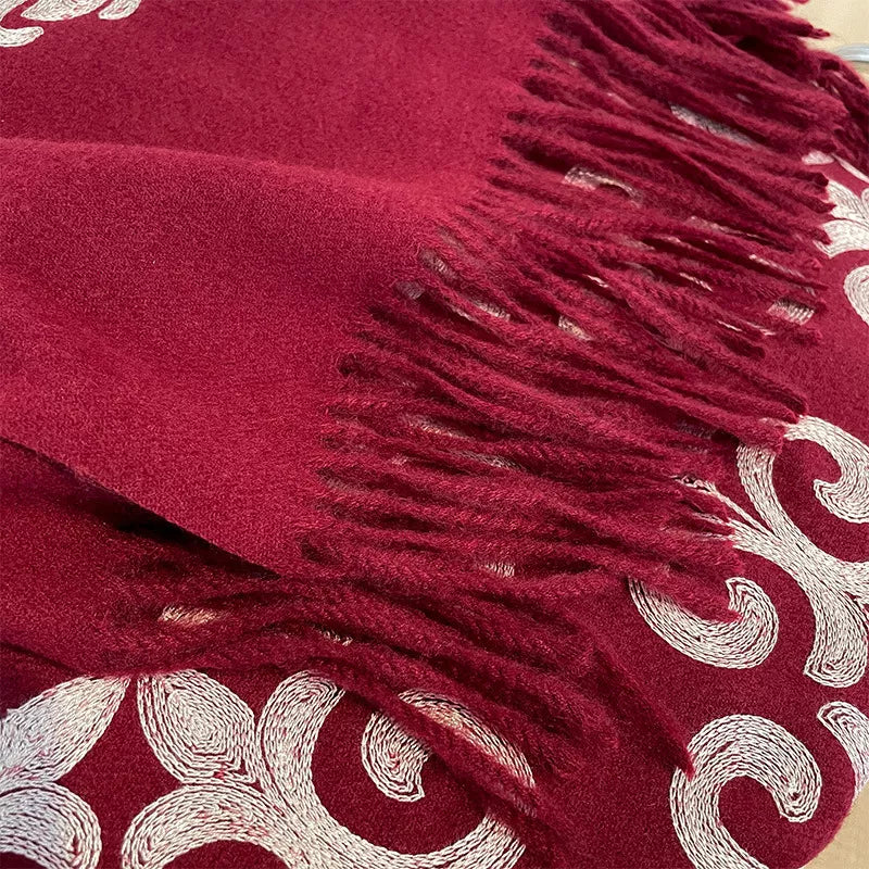 Boho Printed Fringe Hem Scarf