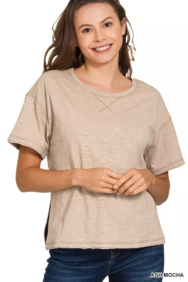 Cotton Slub Short Sleeve Tee - Relaxed Fit