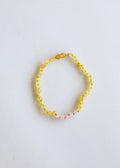 Raw Honey Baltic Amber + Rose Quartz || Necklace