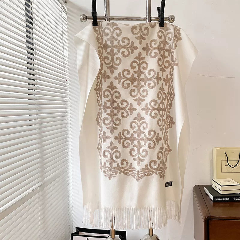 Boho Printed Fringe Hem Scarf