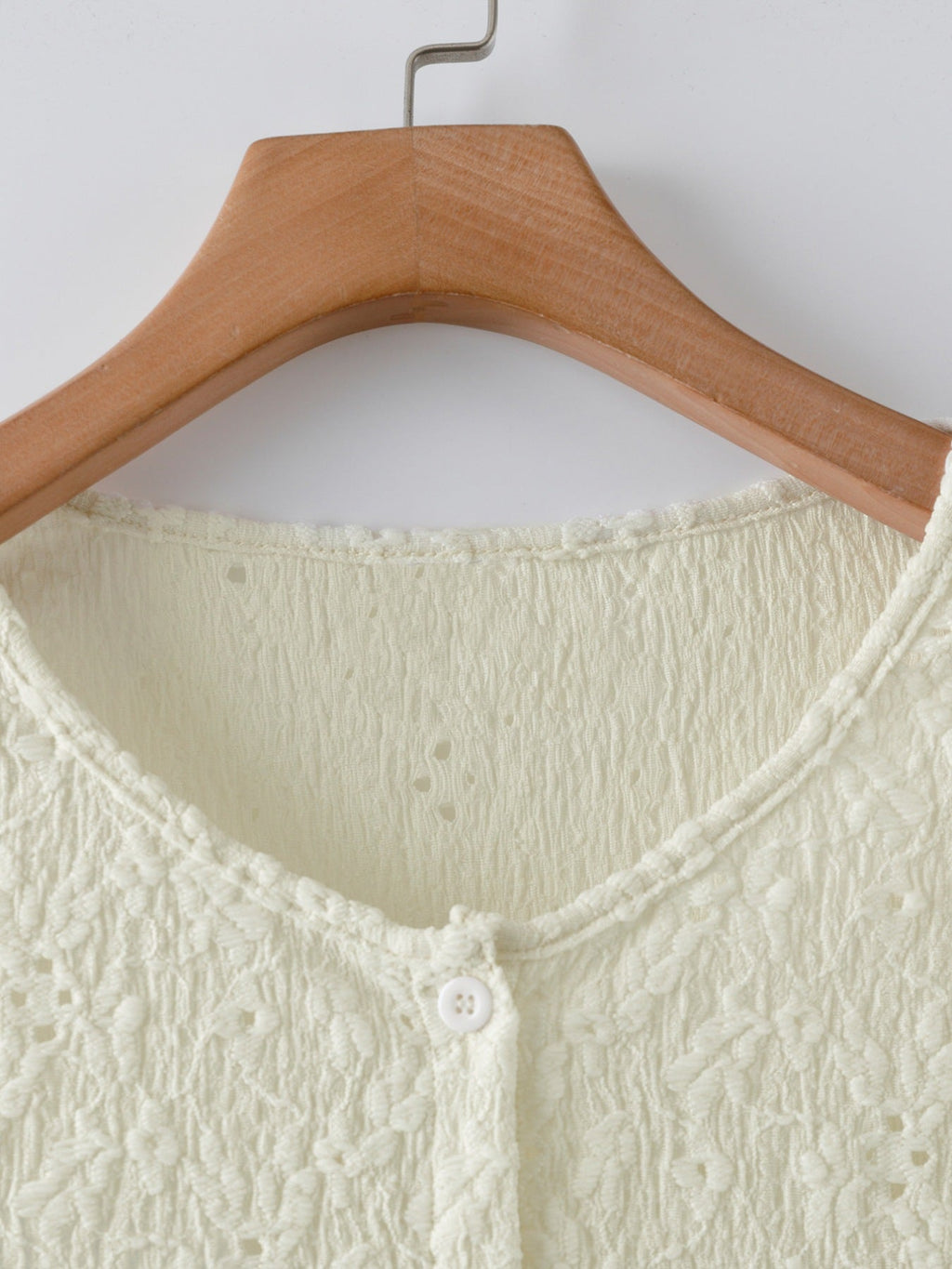 Women's Lightweight Lace Button Up Cardigan Long Sleeve Top