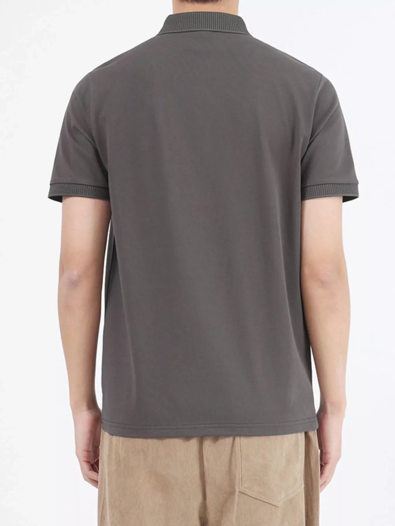 Men's Plus Size Button Detail Short Sleeve Polo