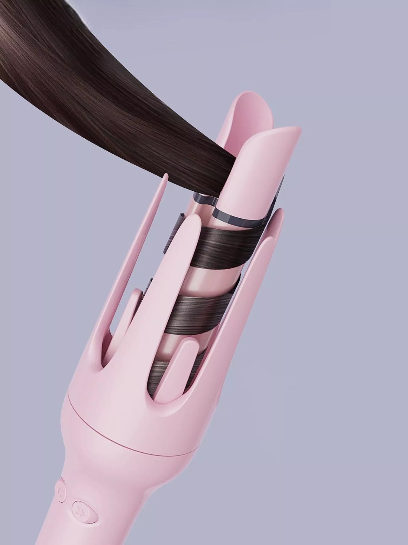 Pink 5-in-1 Ceramic Hair Curling Iron with Negative Ion Tech