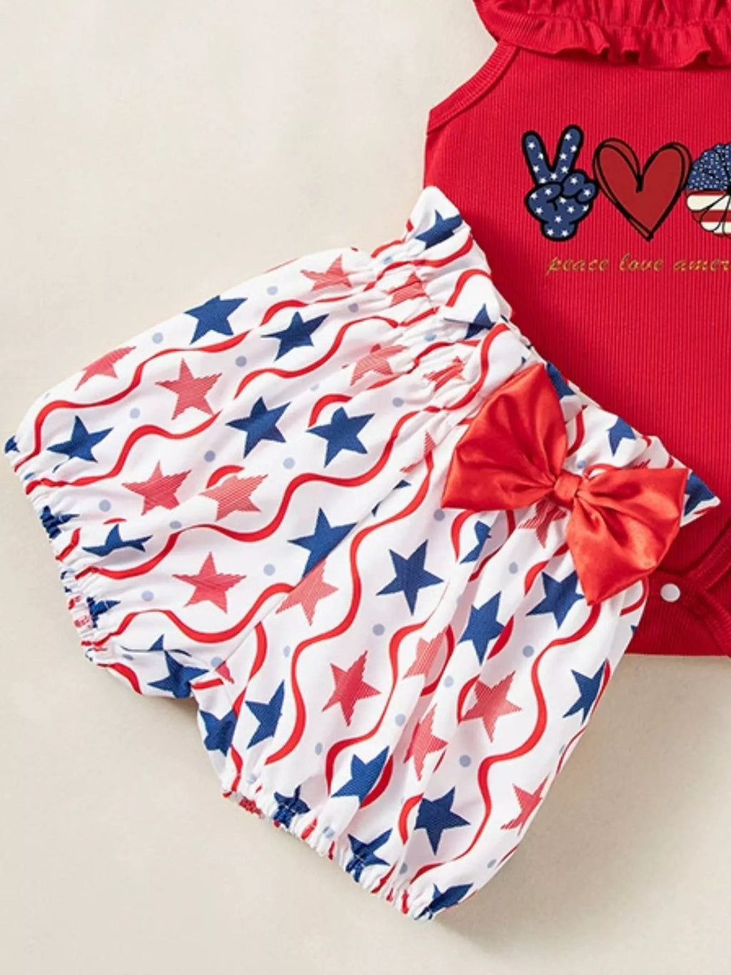 Baby Girls 3-Piece Patriotic First July Outfit Set