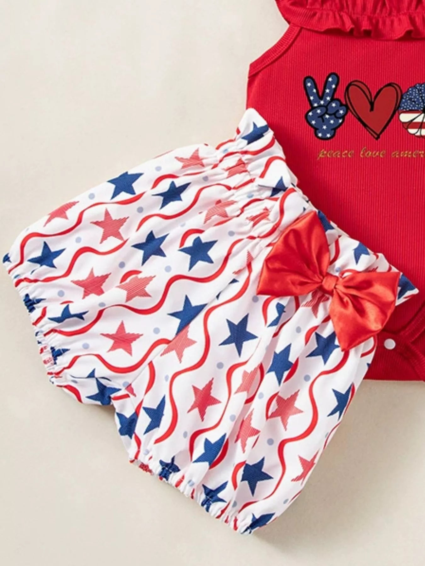 Baby Girls 3-Piece Patriotic First July Outfit Set
