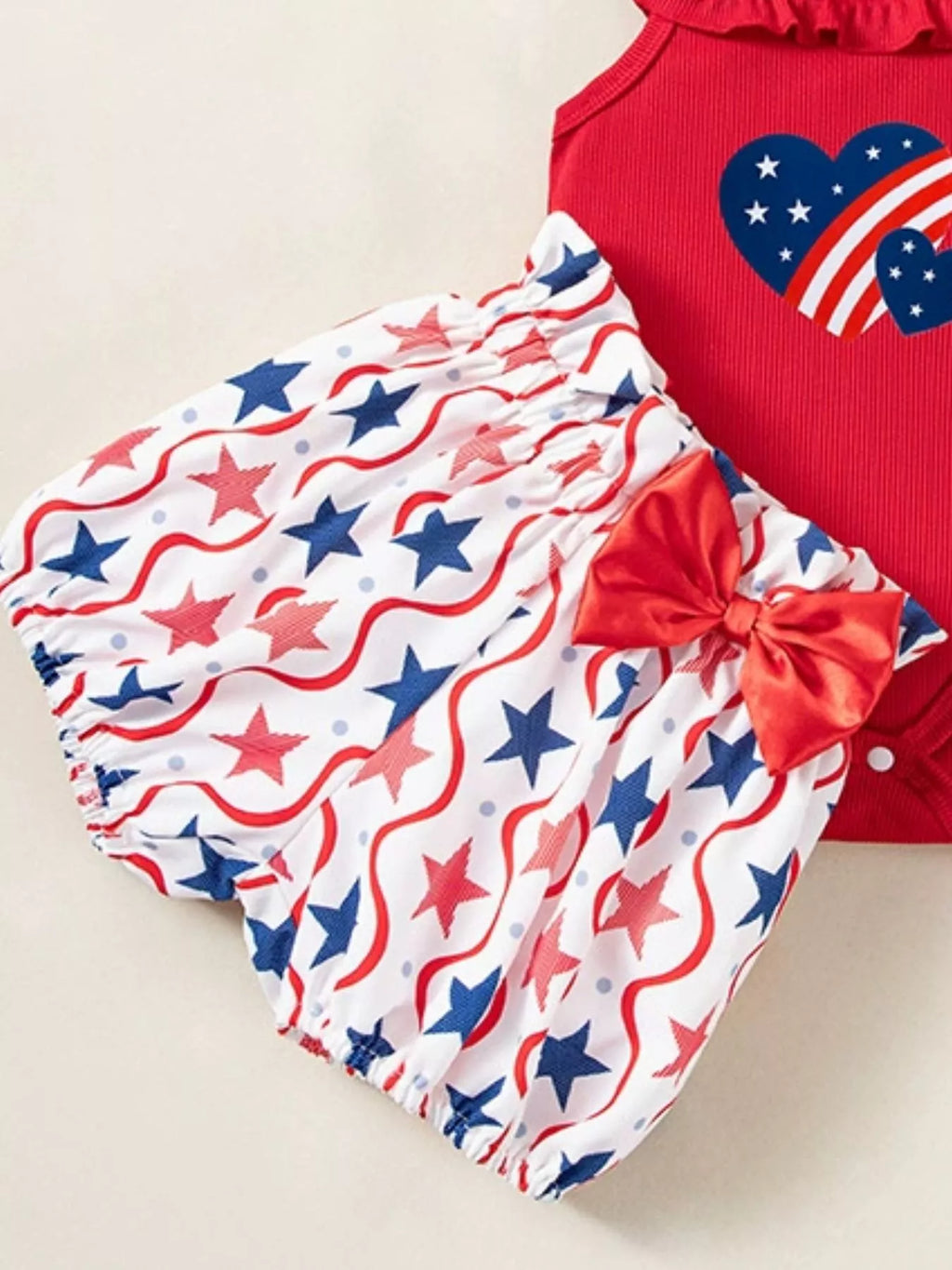 Baby Girls 3-Piece Patriotic First July Outfit Set