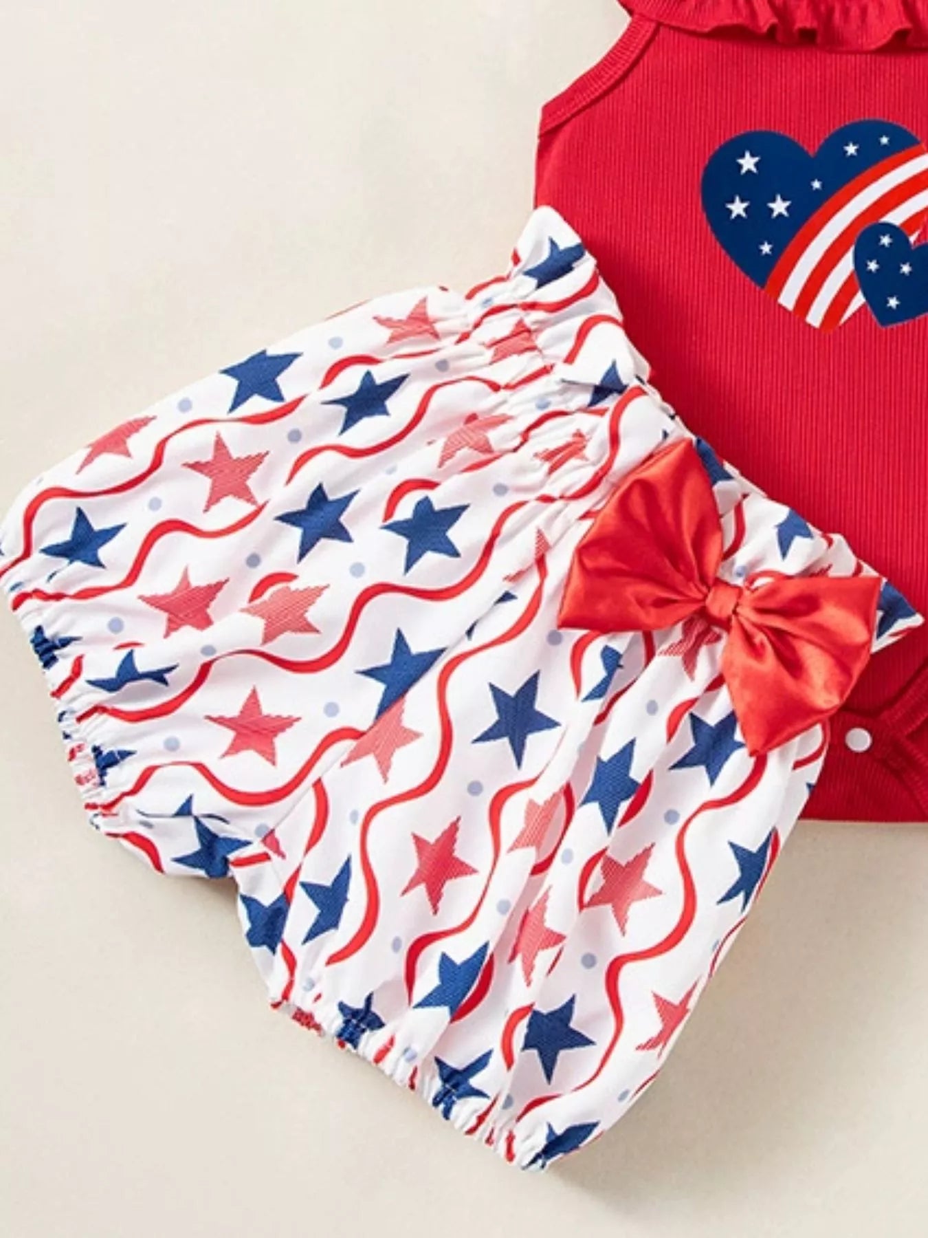 Baby Girls 3-Piece Patriotic First July Outfit Set