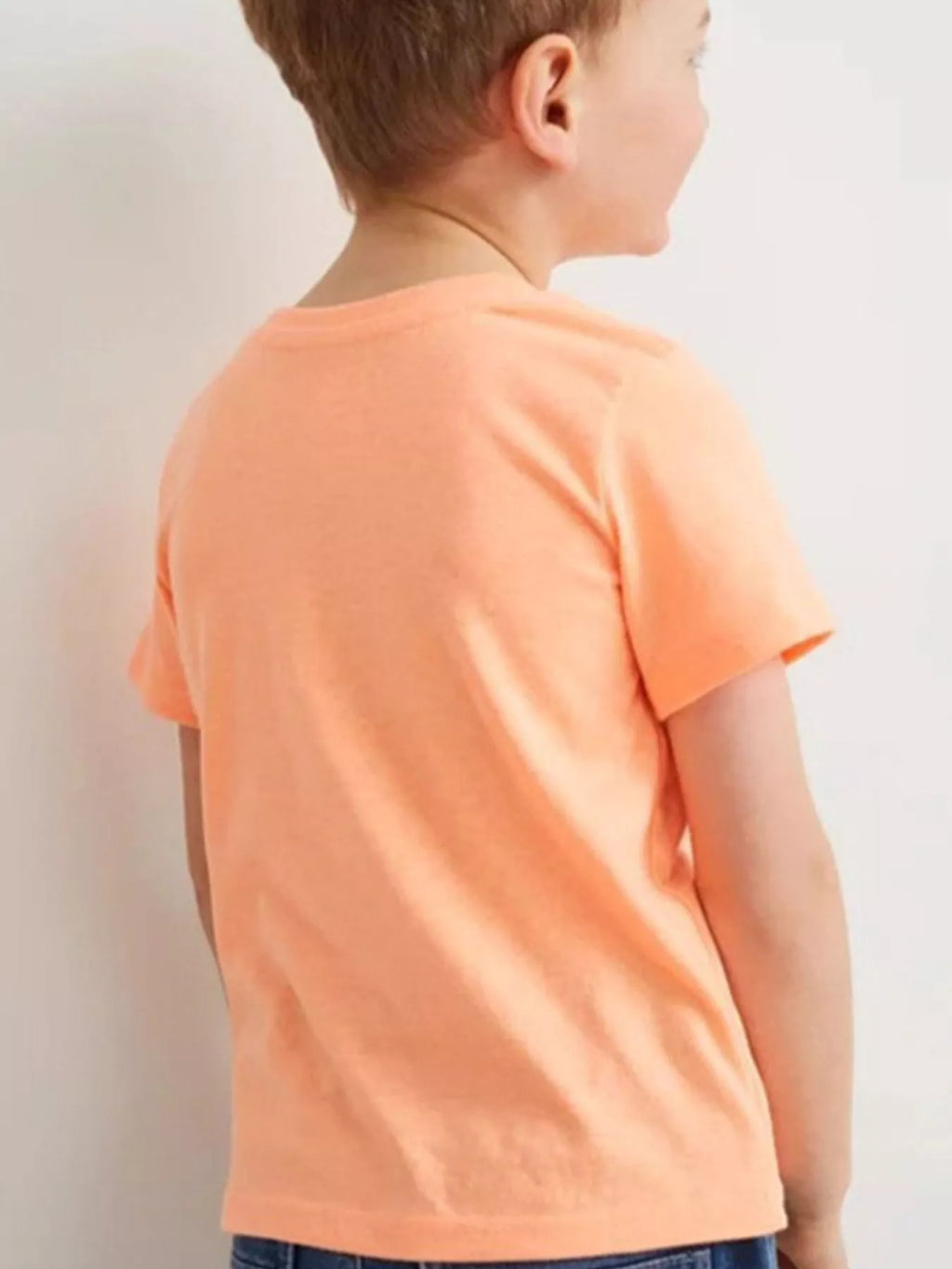 Children's Orange Crocodile Surf Graphic Short Sleeve T-Shirt