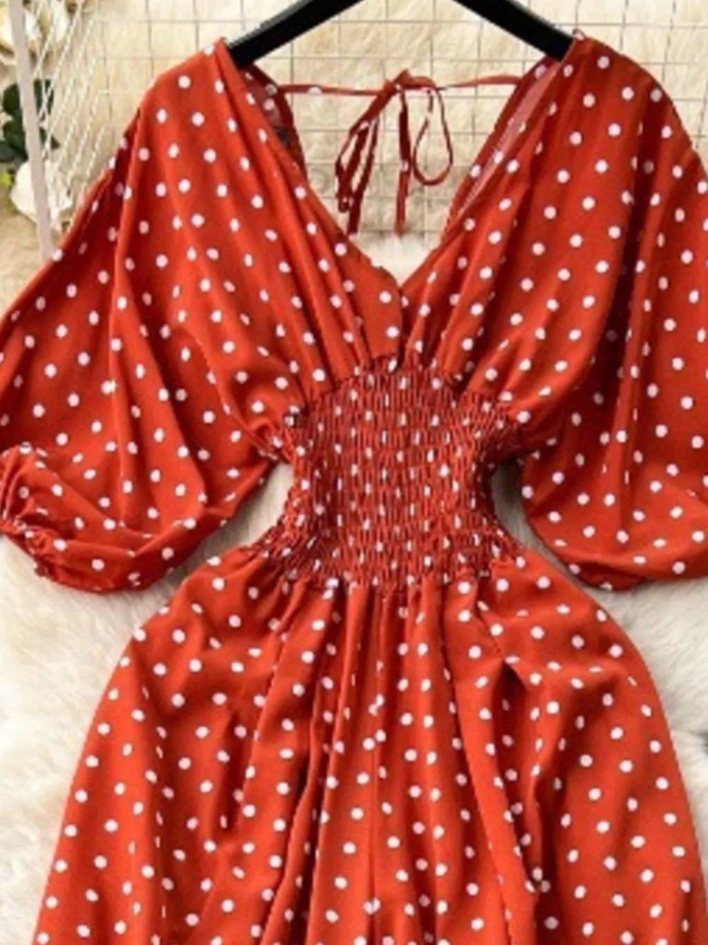 Yellow Floral Print Smocked V-Neck Wide Leg Jumpsuit