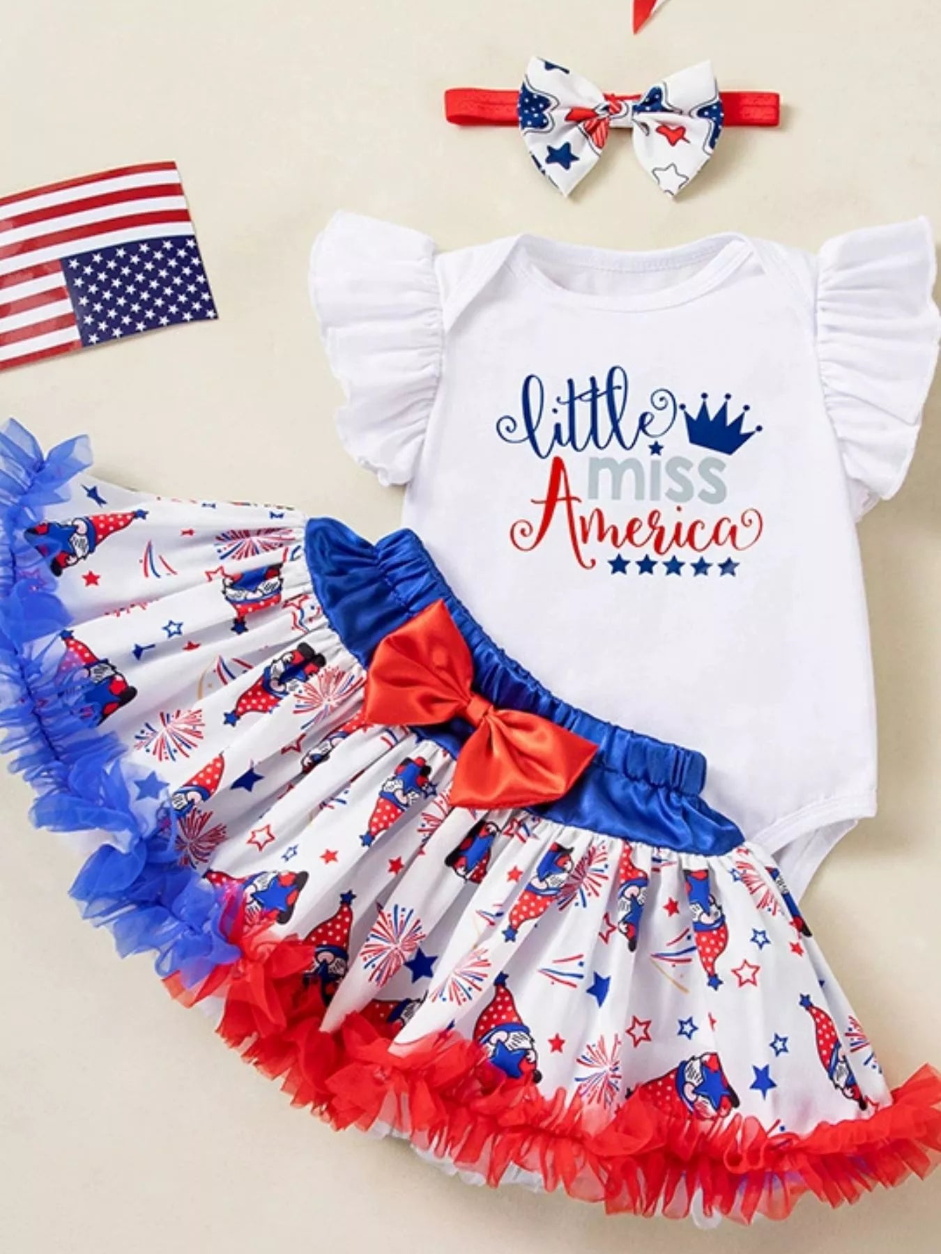 Baby Girls My First 4th of July Outfit Set Patriotic Tutu
