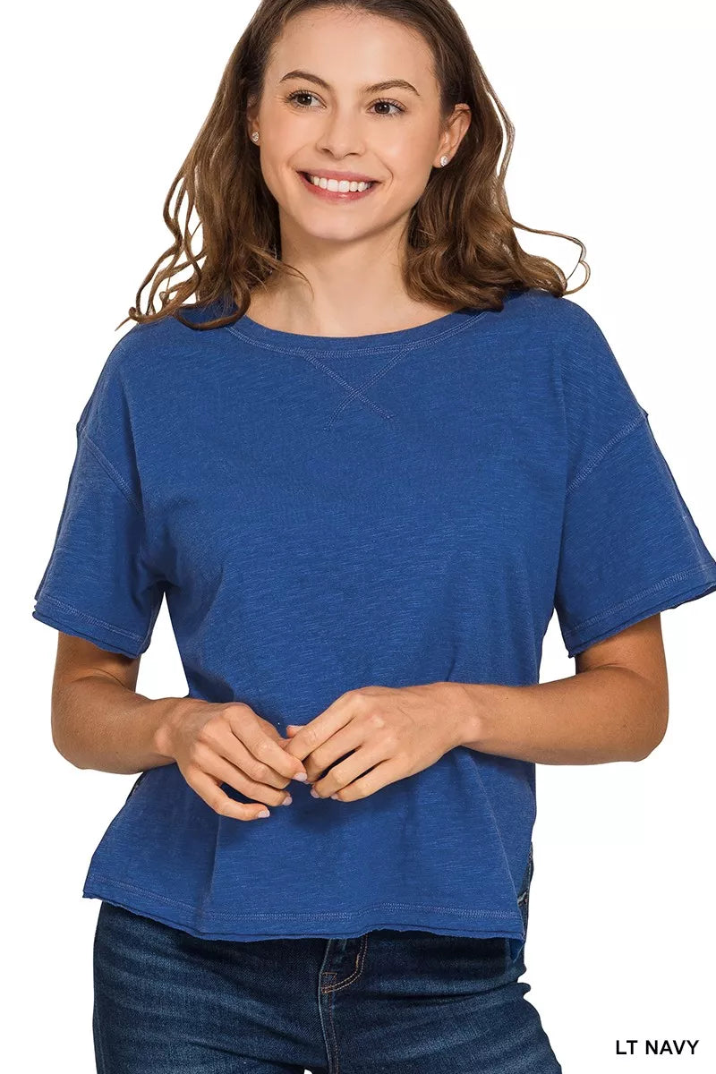 Cotton Slub Short Sleeve Tee - Relaxed Fit