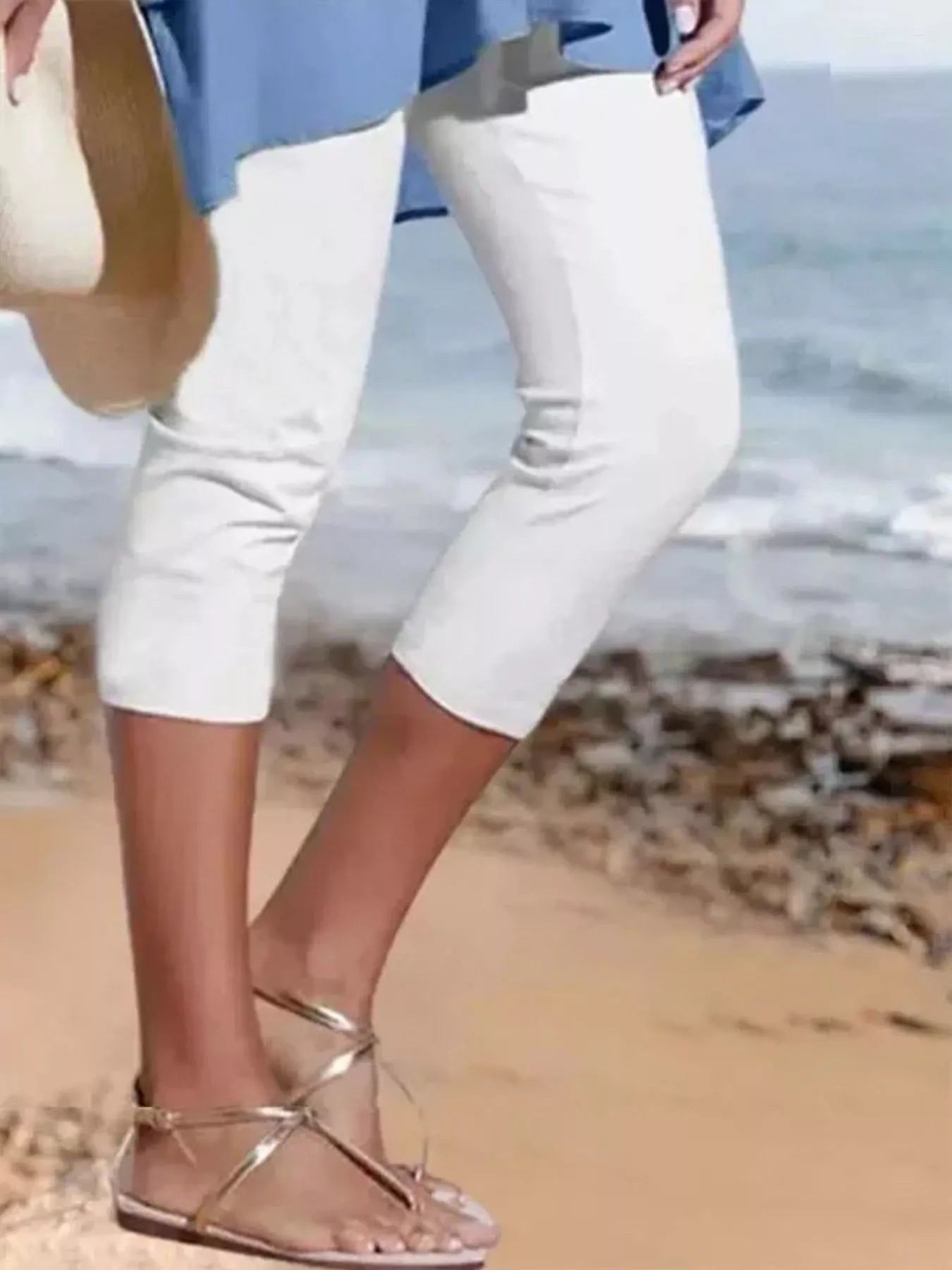 Full Size Cropped Casual Leggings Plus Size