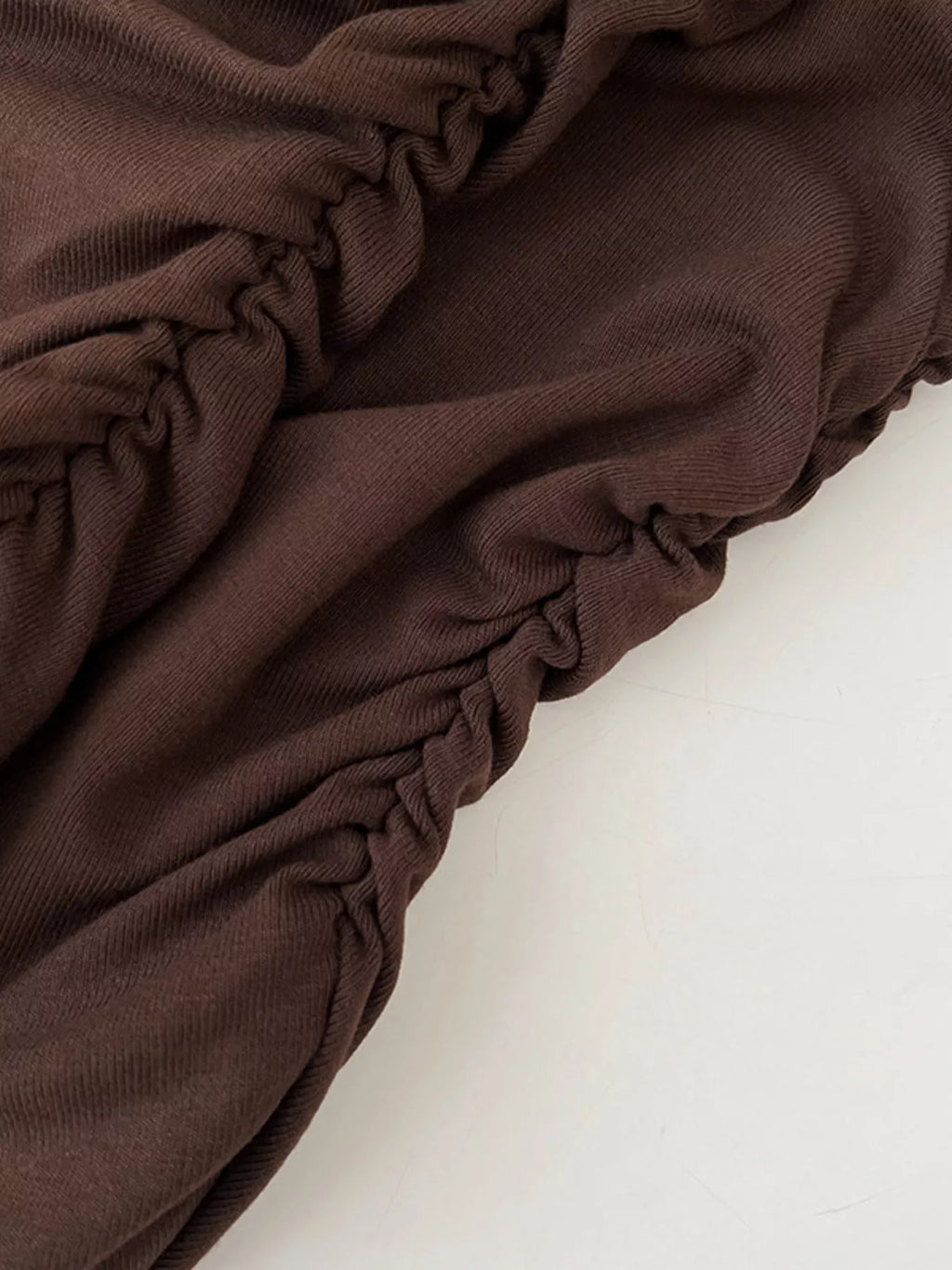 Ruched Mock Neck Sleeveless Tank Top