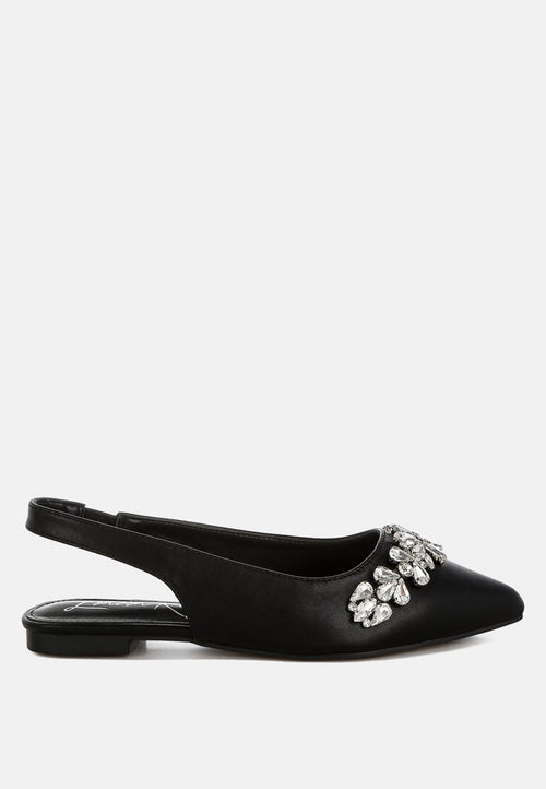 Adhara Diamante Embellished Flat Sandals