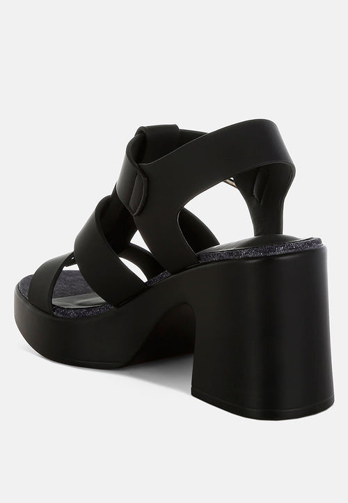 Avalon Chunky Pin Buckle Platform Heels