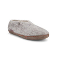 Women's Grey Leather Classic Indoor Outdoor Slipper Shoes