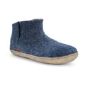 Women's Classic Navy Wool Boot with Durable Rubber Sole