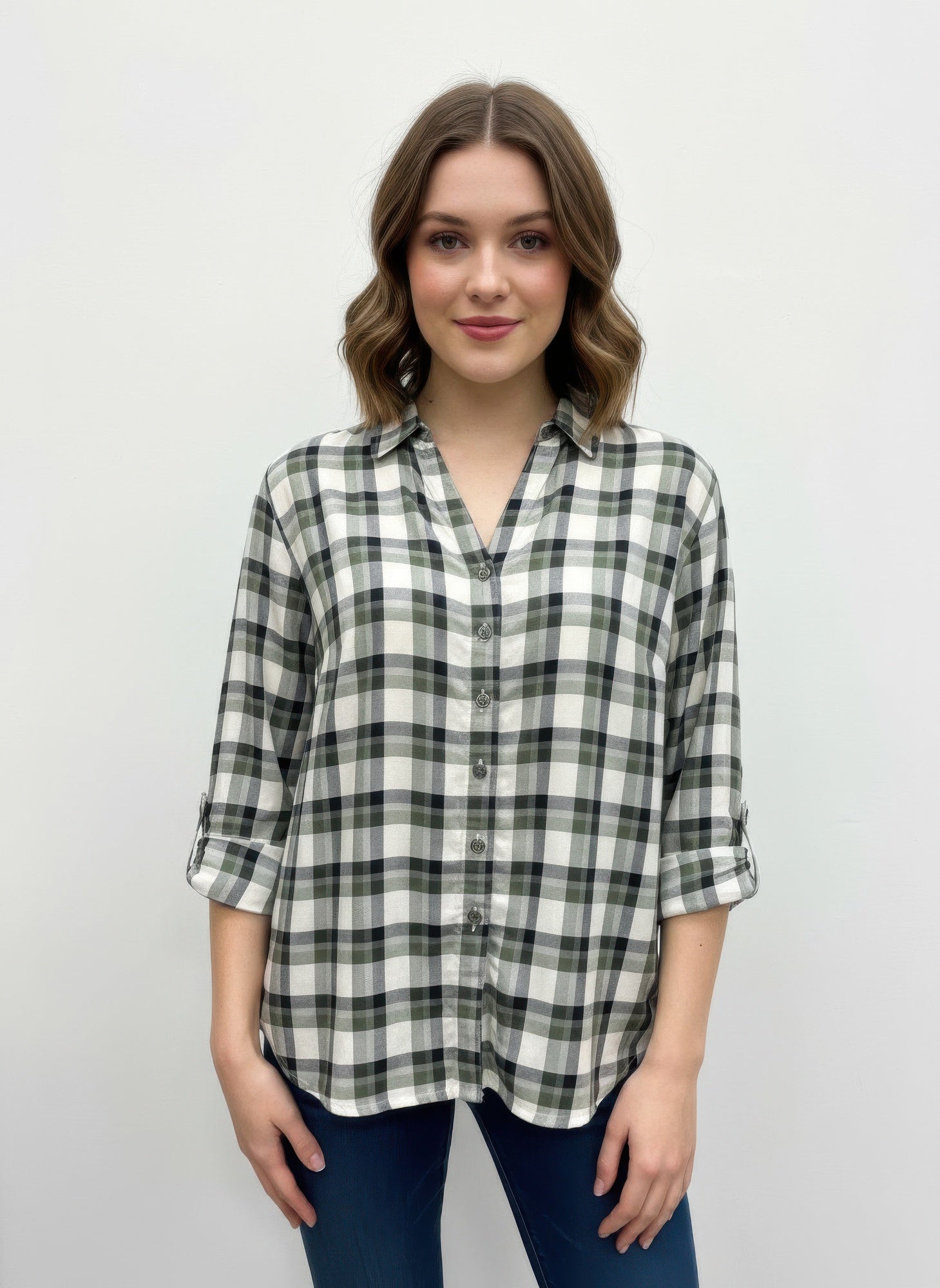 Erika Plaid Blouse