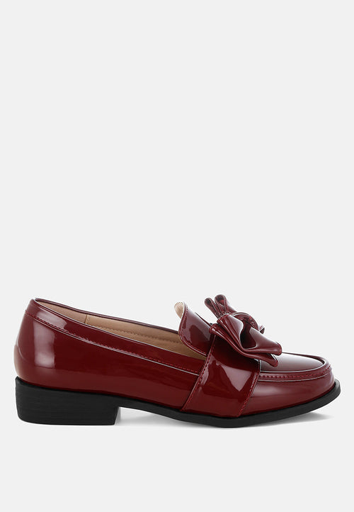ARAMINTA Classic Chunky Bow Loafers