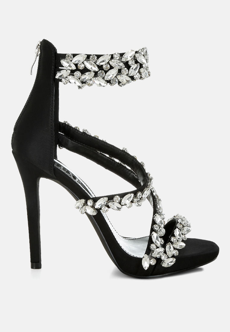 Korna Diamante Embellished Stiletto Heel Sandals