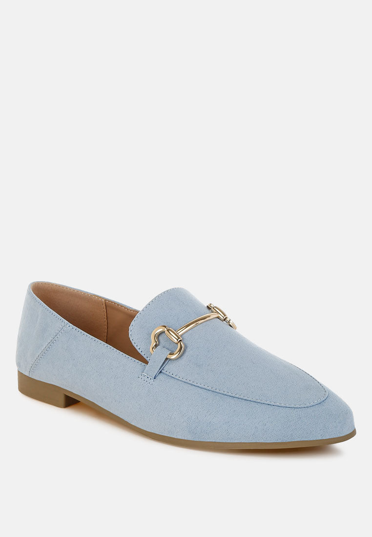 Noltas Horsebit Embellished Flat Loafers