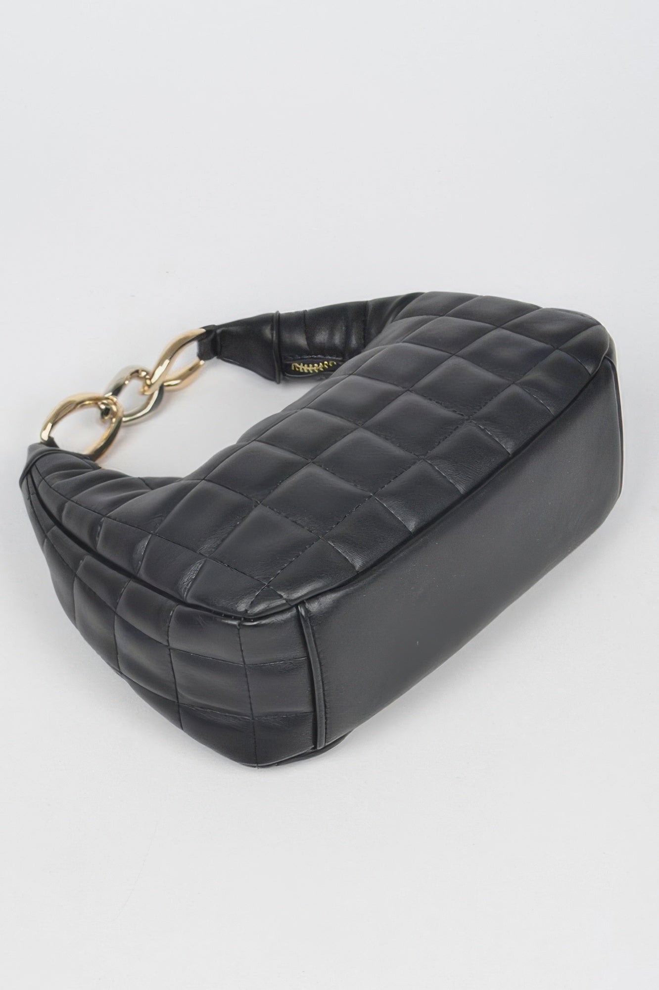 Quilted Faux Leather Hobo Bag