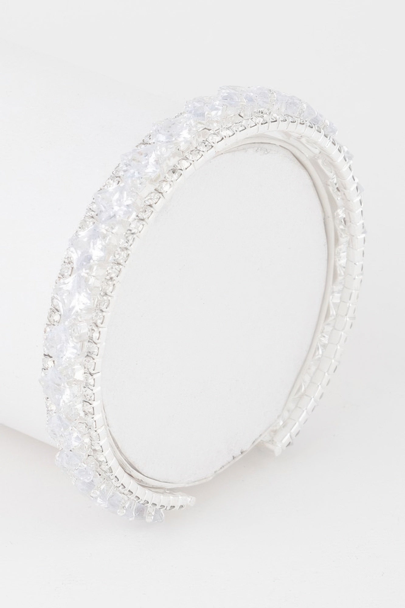 Classic Cubic Rhinestone Cuff Bracelet