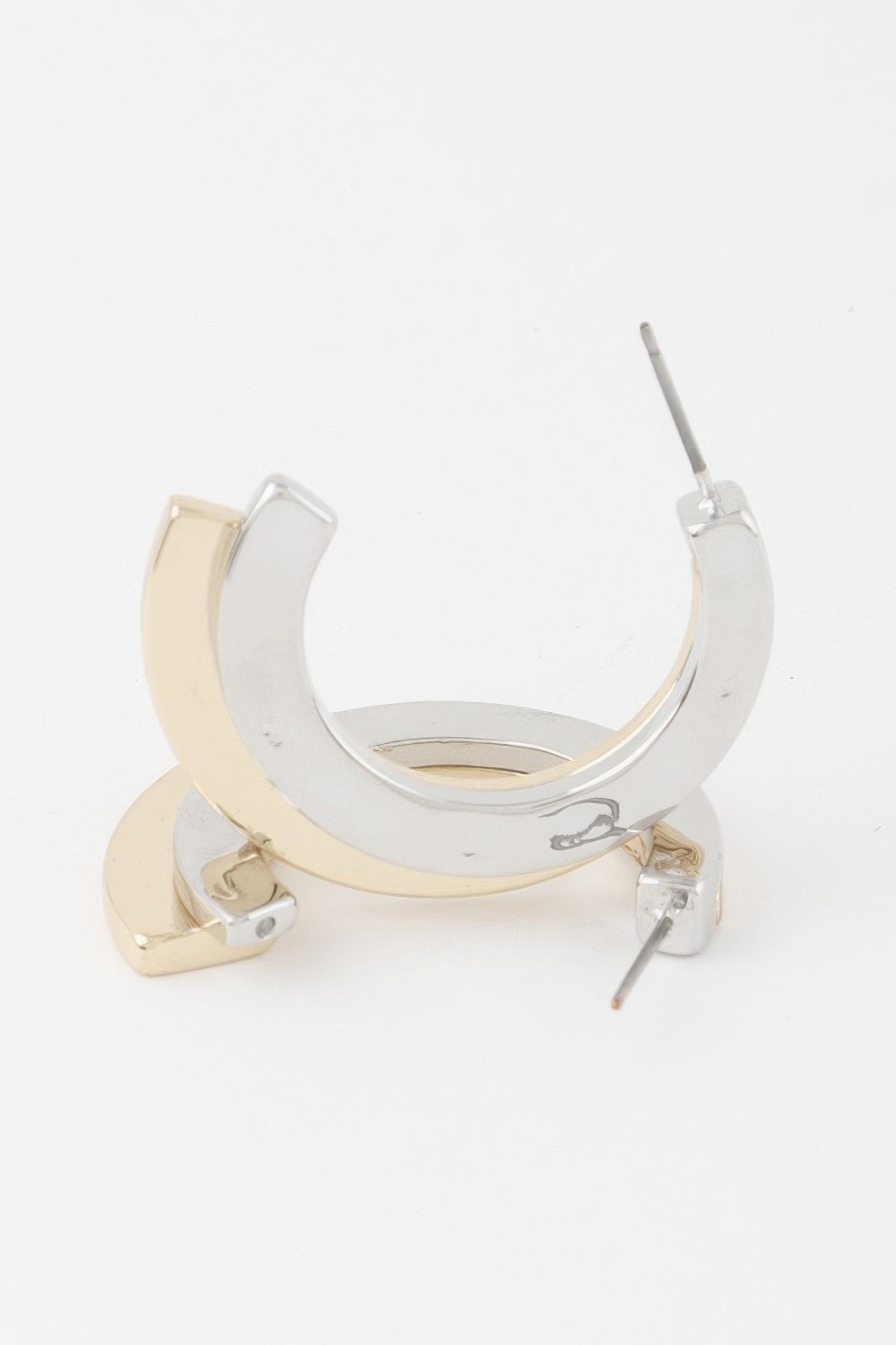 Double Flayed Hoop Earrings