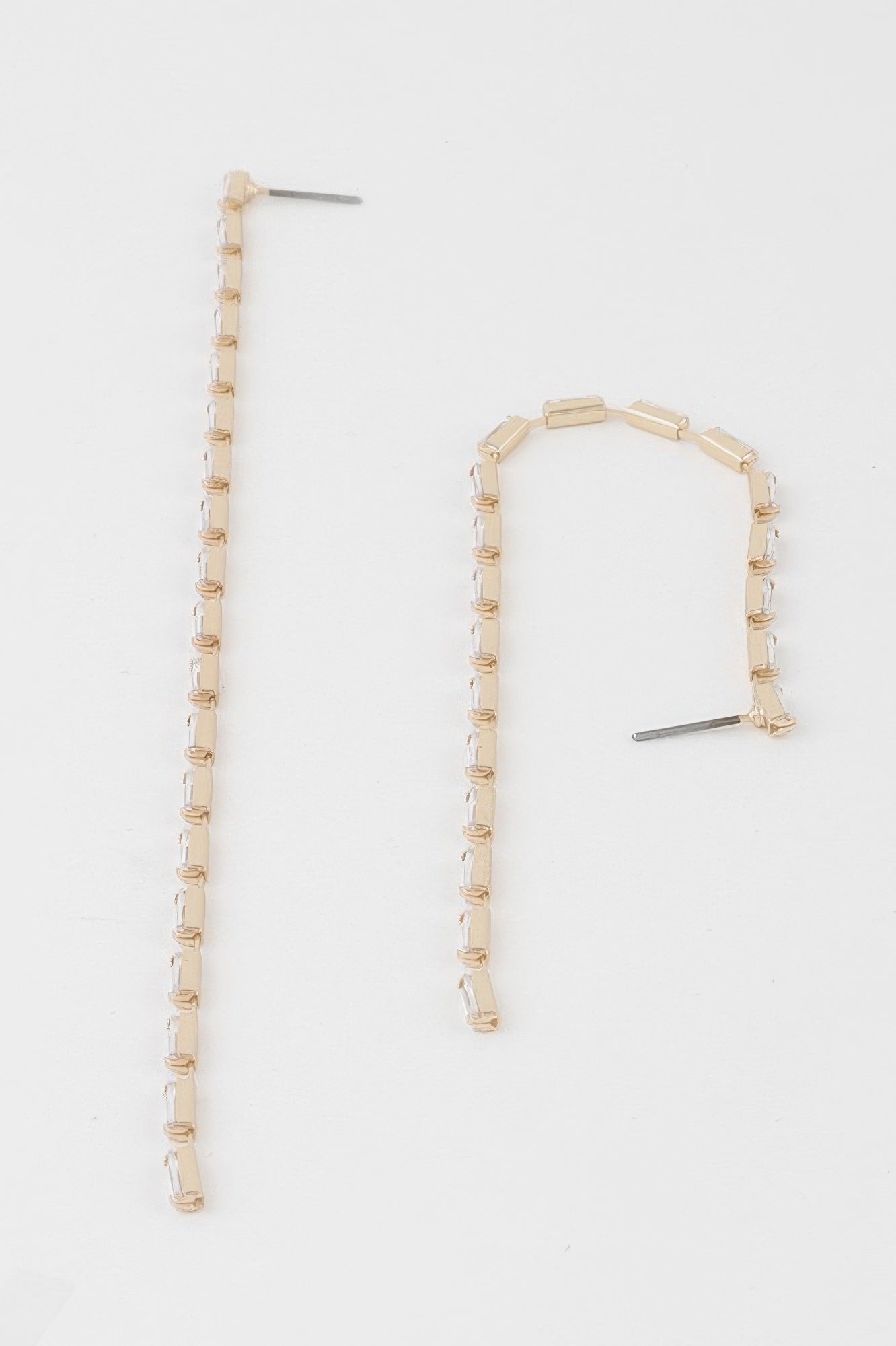 Crystal Bar Drop Earrings