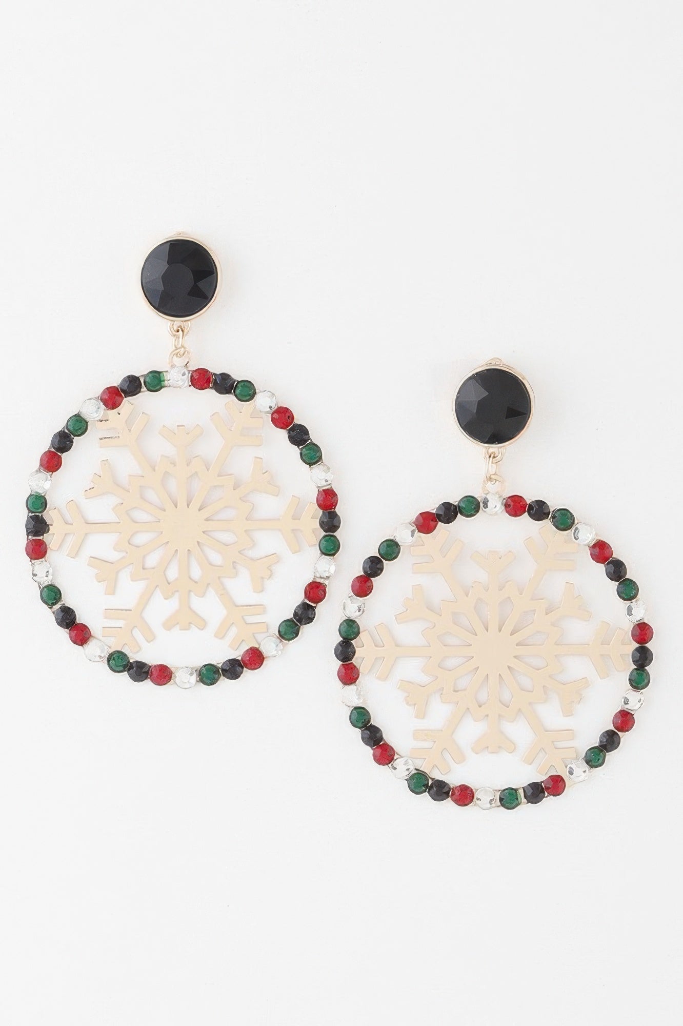 Jeweled Snowflake Earrings