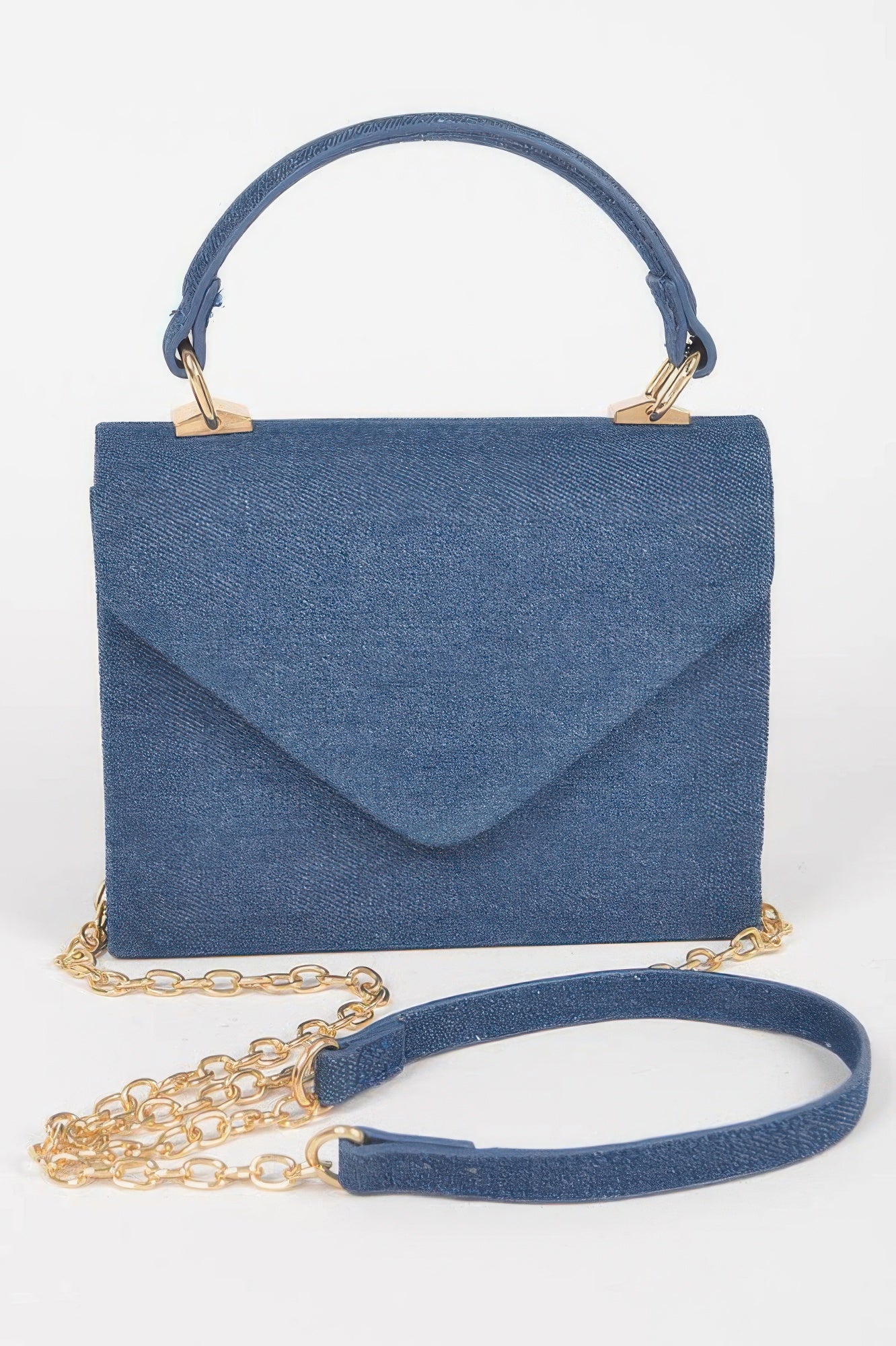 Denim Top Handle Crossbody Bag