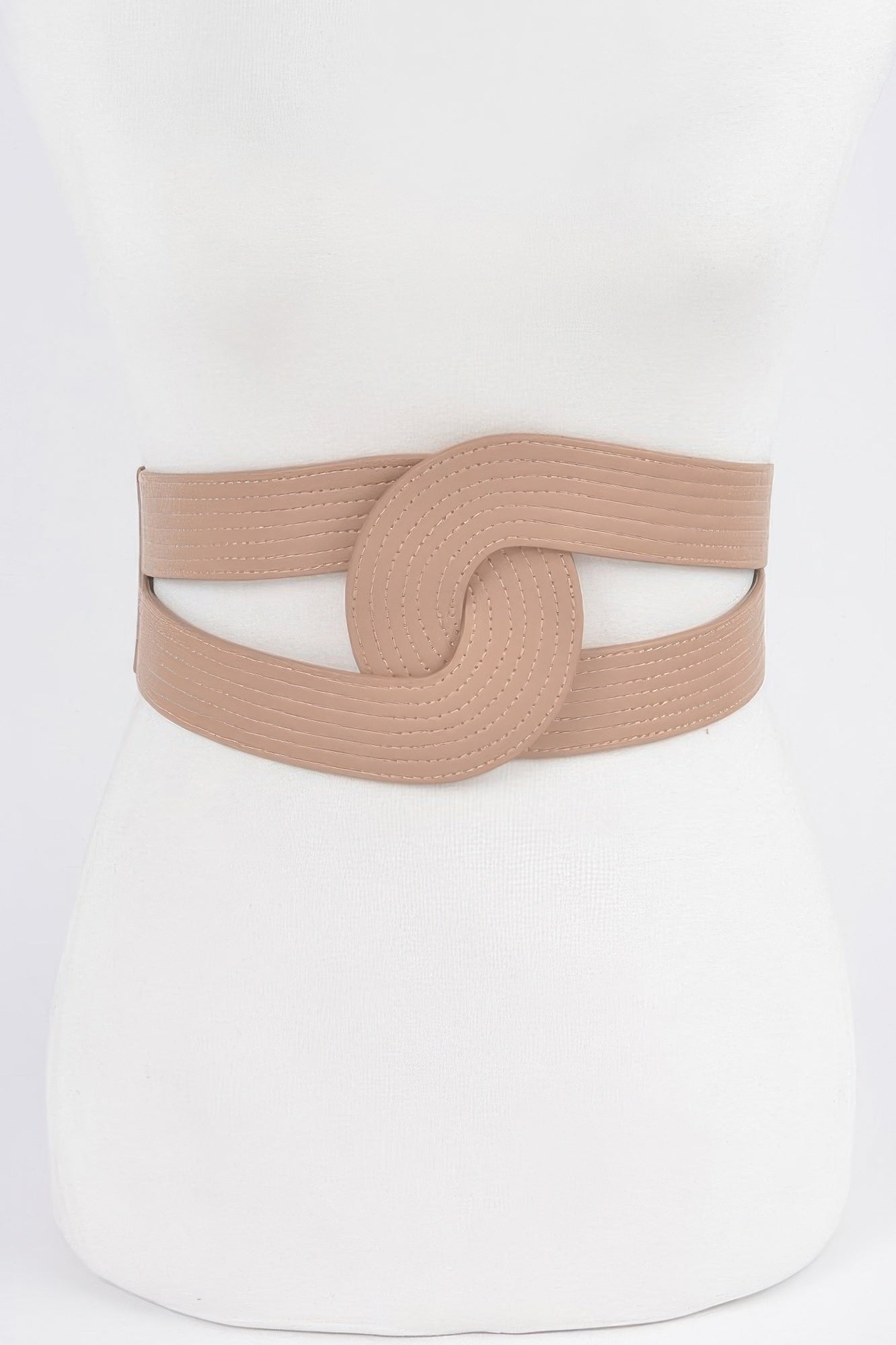 Faux Leather Elastic Belt