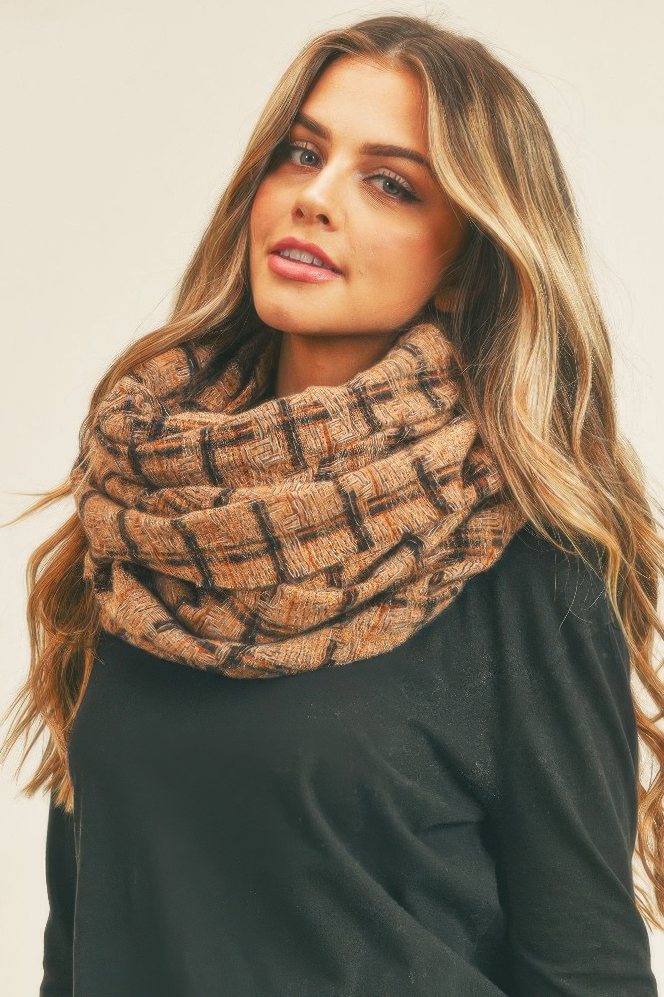 Plaid Infinity Scarf