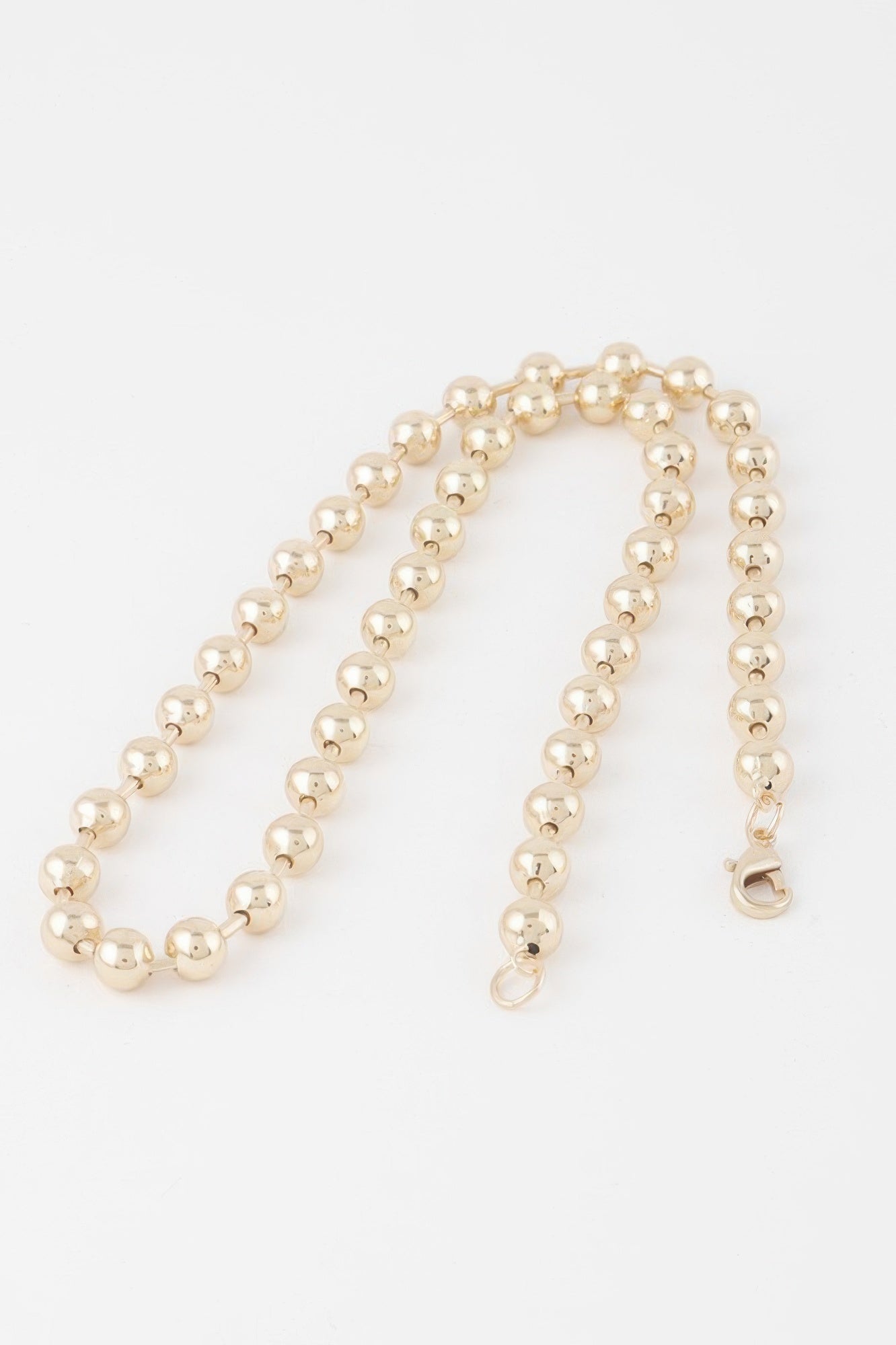 Metal Ball Beaded Short Necklace