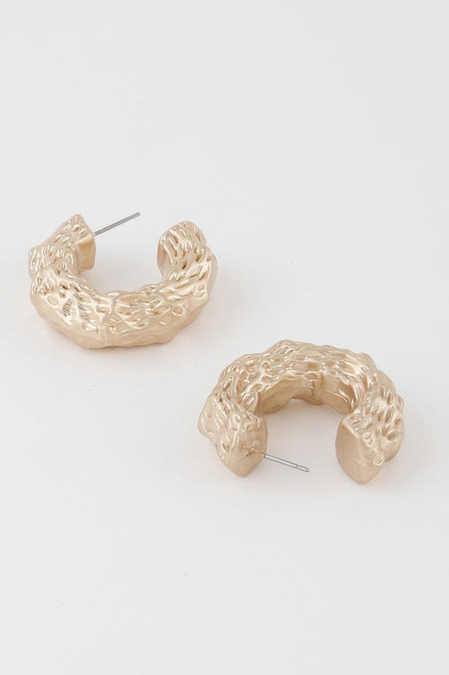 Abstract Erosion Hoop Earrings