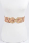 Metal Buckle Stretch Waist Belt