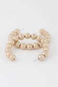 Ornament Beaded Hoop Earrings